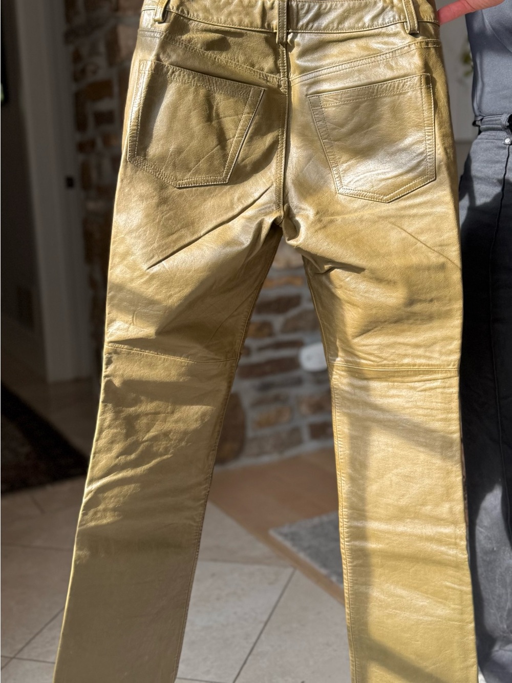 GAP Olive Brown Leather Skirt